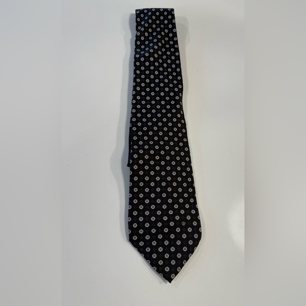 Gianni Versace 100%Silk Black Polka Dot Tie 100 Made in Italy